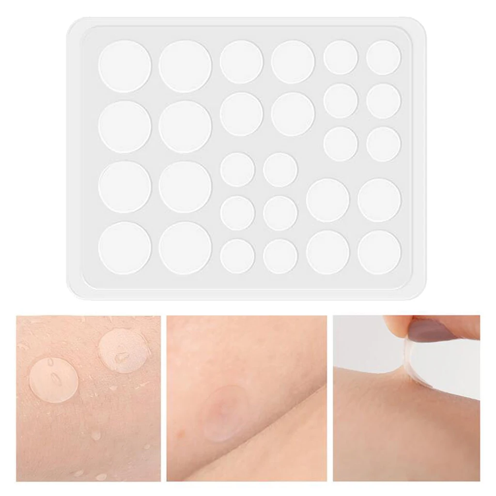 25/28pcs Hydrocolloid Acne Remover Pimple Patch Stickers Tag Transparent Acne Pimple Patch Acne Treatment Stickers Remover Tool