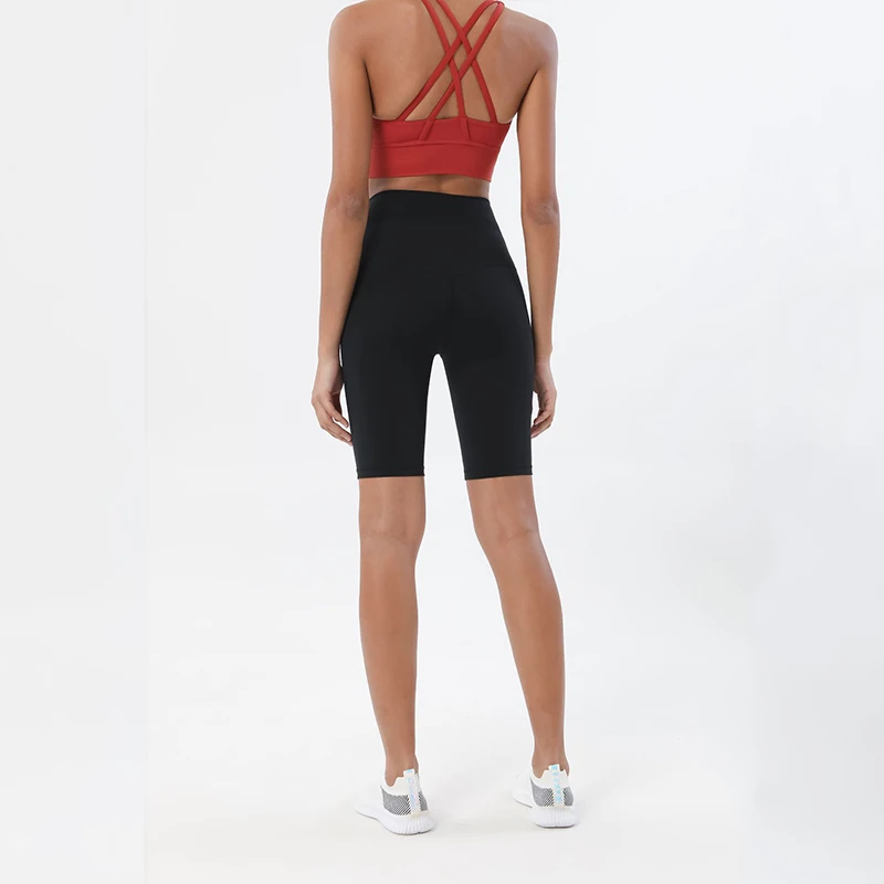 

New Workout Yoga Shorts Buttery Soft High Waist Sport Athletic Fitness Gym Shorts Running Short Pants No Embarrassment Line
