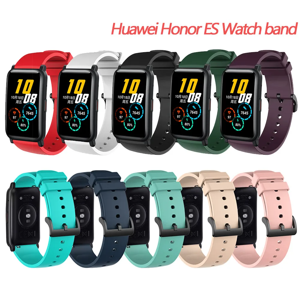 

Sport Silicone Watch Band for Huawei Honor Watch ES Smart Watches Soft Rubber Waterproof Wrist Strap Watchband Bracelet Correa