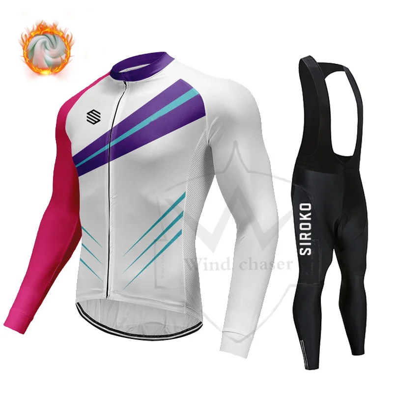 

2021 SIROKO new Men Winter Fleece fessional Suit Cycling Jersey Outdoor Sports Team Cycling Jersey Combinaison de cyclisme