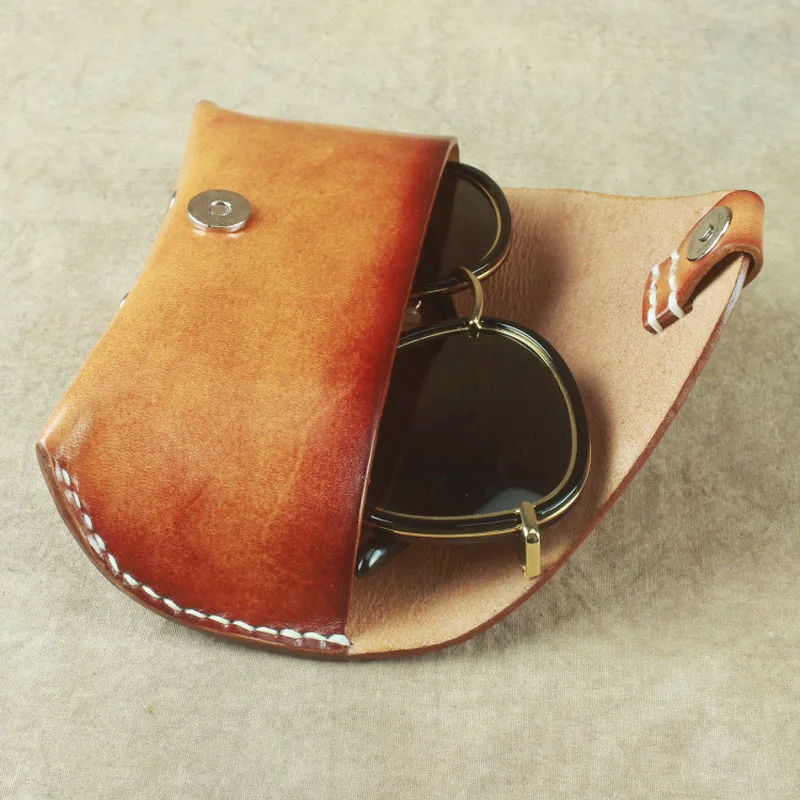 BOLEKE Чехол для очков из натуральной кожи винтажная ручная работа Жесткие очки аксессуары Чехлы для солнечных очков роскошные очки коробка сумка для мужчин