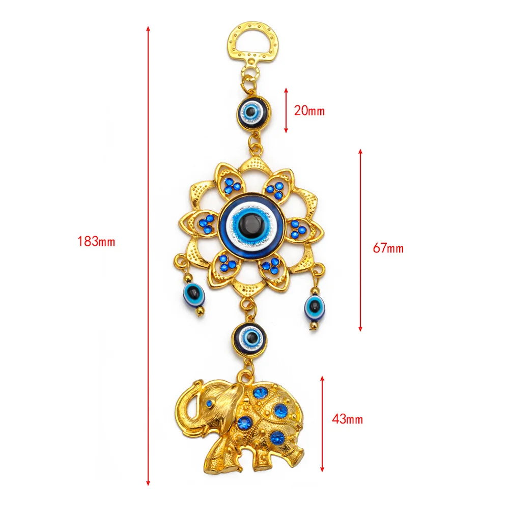 Новинка 2019 турецкий синий сглаза Золотая рука хамсы слон амулет защита на стену