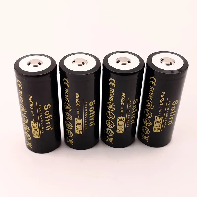 Аккумулятор Sofirn 26650 5000 мАч 3 7 в 25 А 5C HD литиевые перезаряжаемые аккумуляторы