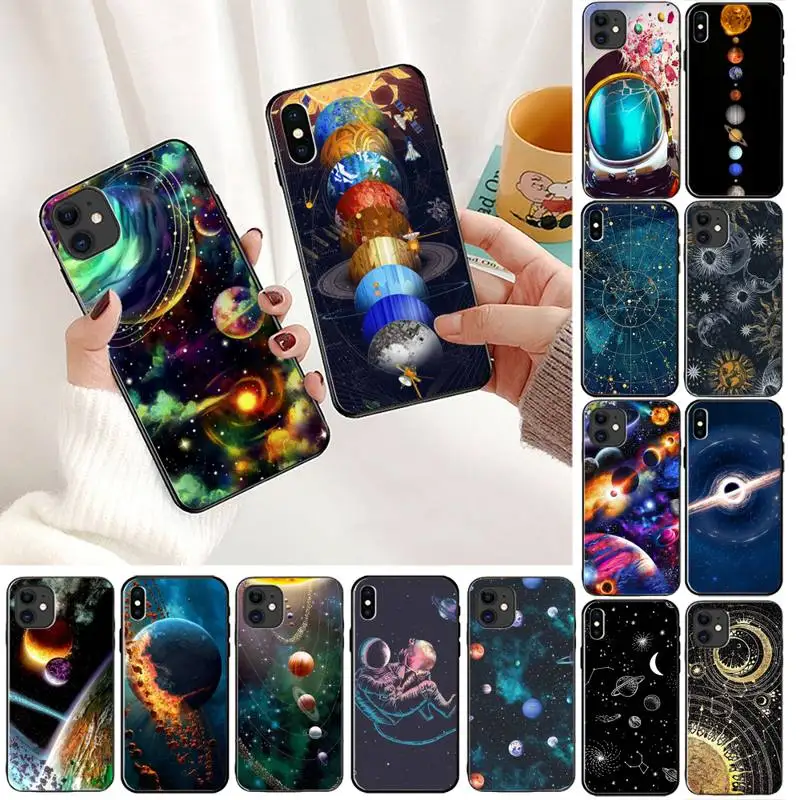 Чехол для телефона с изображением космоса Луны звезды Планеты звездного iPhone 11 8 7 6