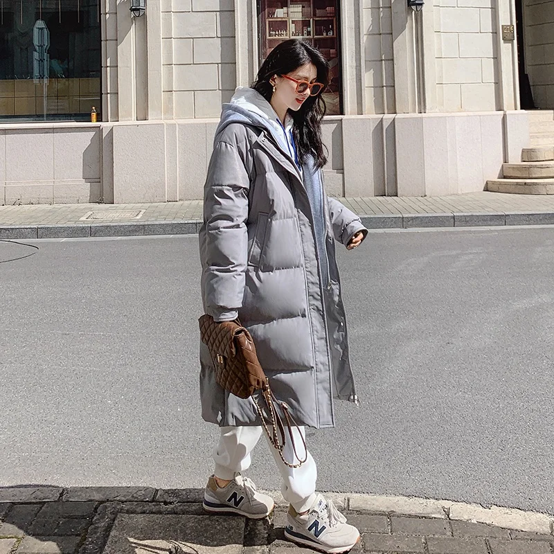 Новая пуховая парка женский пуховик с капюшоном зимние пальто 2021 корейские