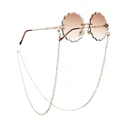 Модная цепочка для очков имитация жемчуга бисером Модные женские повседневные уличные солнцезащитные очки ожерелье подарок маска затягивающей веревочки