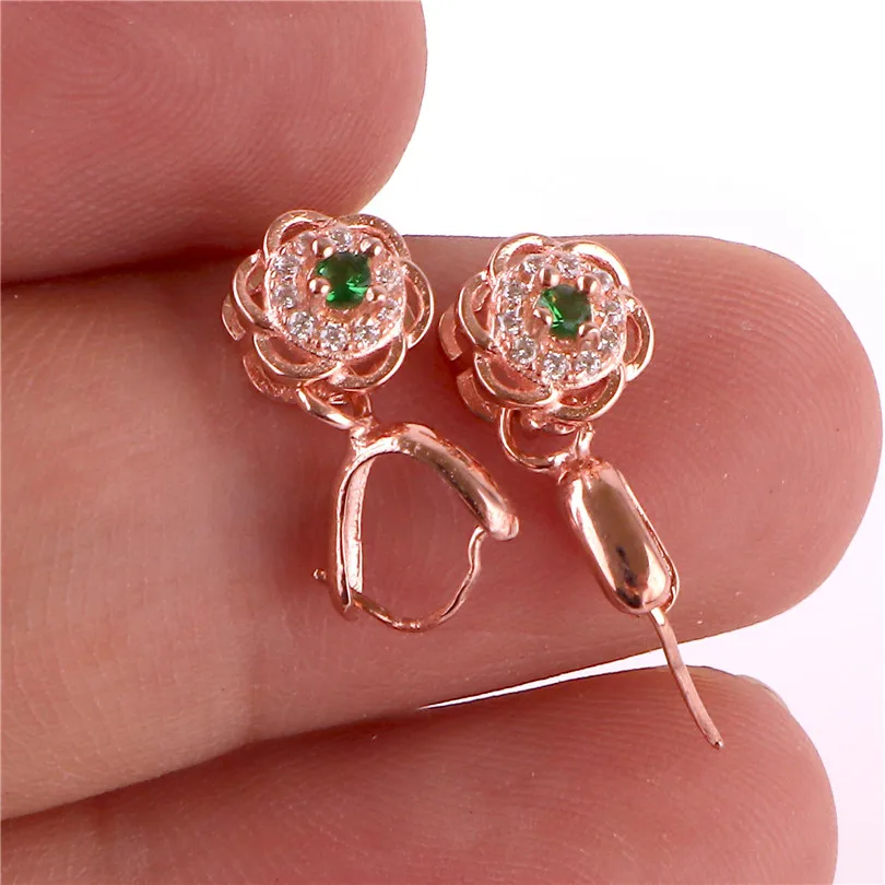 5pcs S925 Silver Flower Pendant Clip Clasp Pinch Bail Connectors Buckle Beads DIY Necklace Craft Jewelry Findings | Украшения и