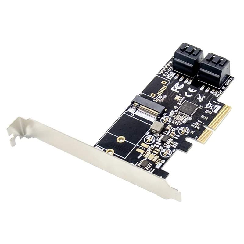 

PCIE SATA3.0 & M.2 ключ B высокоскоростная Плата расширения JMB585 плата преобразования чипа