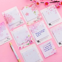memo pad sticky notes cute kawaii cherry blossoms stationery sticker posted it planner stickers notepads office school supplies