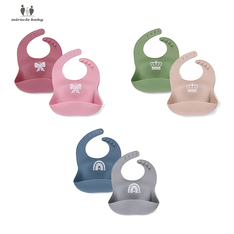 

Waterproof Baby Bibs Tableware Food Grade Silicone Babador Burp Cloths Saliva Towel Dripping Bibs Toddler Infant Aprons Scarf