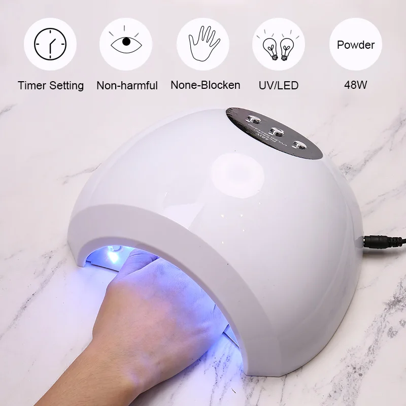 Сушилка для ногтей Modelones 48 Вт двойная УФ-светодиодная лампа всех типов