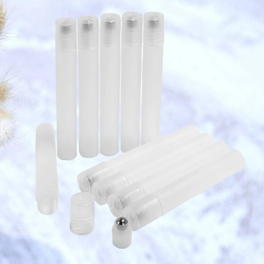 

10pcs 10ML Roller Ball Bottles Refillable Essential Oils Bottles Metal Roller Container for Perfumes