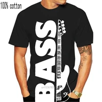 100 cotton o neck custom printed men t shirt half bass guitar and the word bass on the side women t shirt