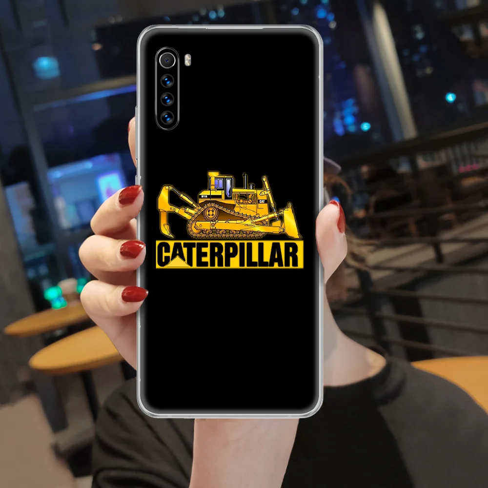 

Caterpillar car Phone Case cover For XIAOMI Redmi Note 3 4 4X 5 6 7 8 9 Pro T S max transparent back pretty shell tpu funda