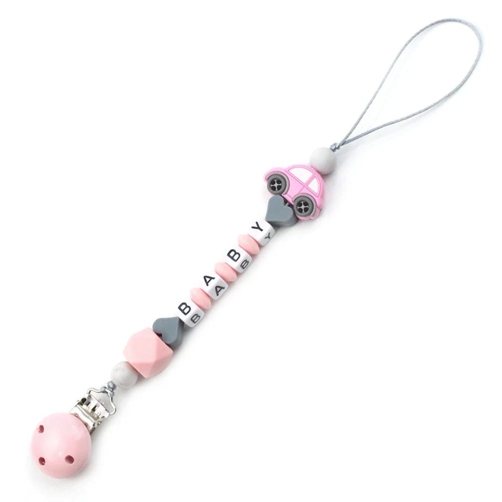

Cartoon Baby Silicone Teether Pacifier Appease Toys Nipple Chain Necklace