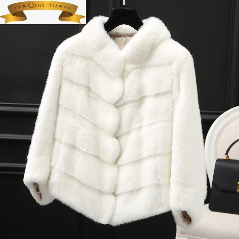 

Шуба из меха норки, короткая Норковая женская шуба, зимняя одежда, женская меховая куртка в Корейском стиле, модель 2021 года, Casaco Feminino Inverno ...