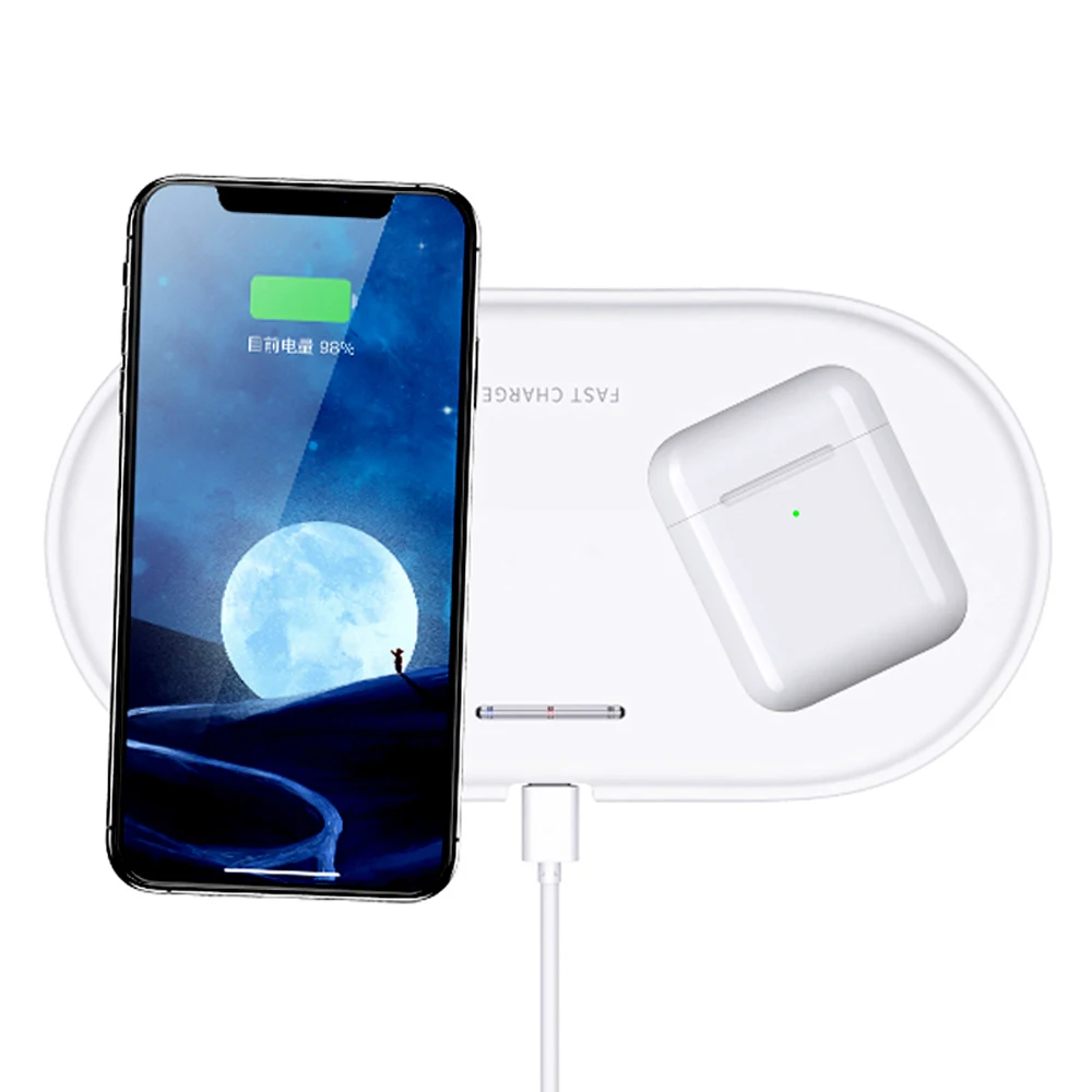 Фото I Беспроводной зарядное устройство Док станции для Apple Airpods 2 IPhone 8 8Plus XR XS Макс 11 Pro I Беспроводной зарядное устройство Док станции для Apple Airpods 2 IPhone 8 8Plus XR XS Макс 11 Pro