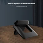 Портативный Компактный подставка для ноутбука, черная пластиковая подставка-невидимка, Универсальный складной охлаждающий держатель для настольного ноутбука, 1 пара