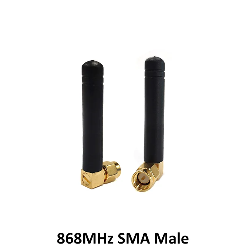 GRANDWISDOM 10pcs 868mhz antenna 2dbi sma male 915mhz lora antene module lorawan ipex 1 SMA female pigtail Extension Cable