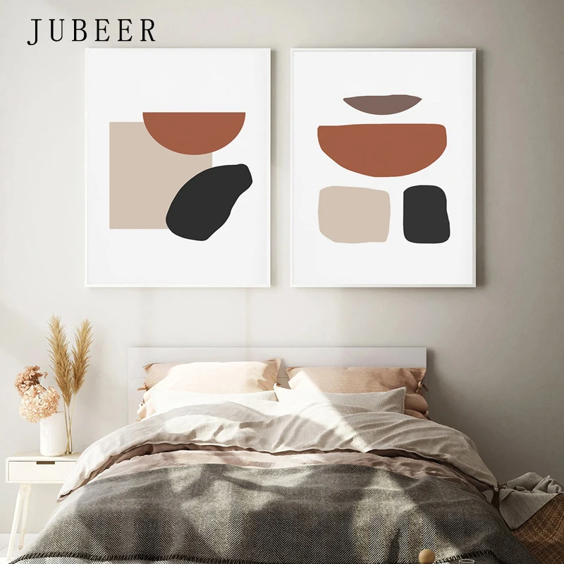 

Abstract Geometric Color Framed Canvas Painting Wall Art Poster for Living Room Poster on The Wall Decoration Picture with Frame