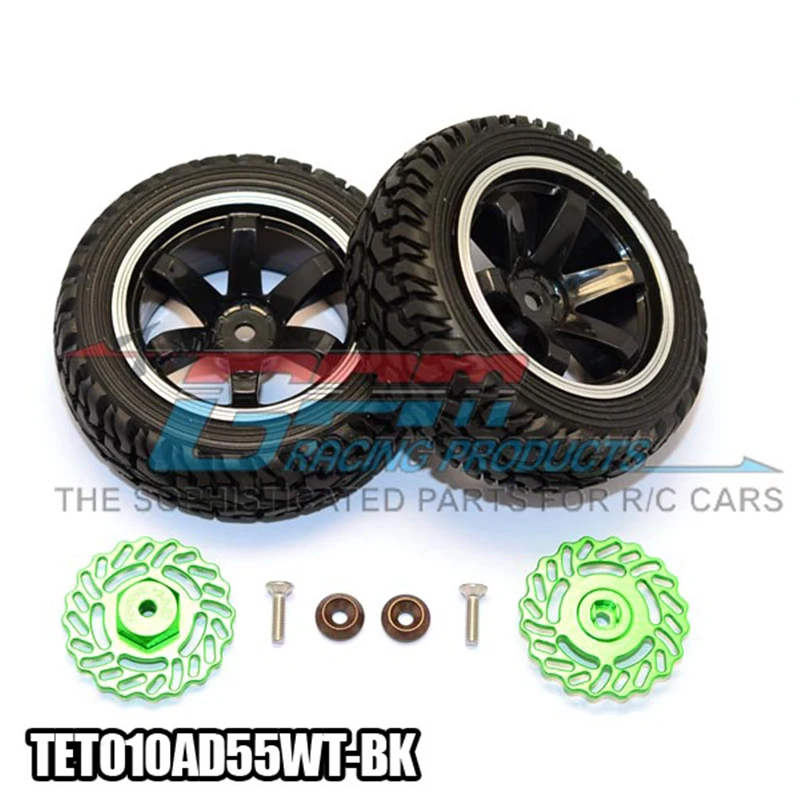 GPM ALLOY BRAKE DISK +5.5MM THK W/ TIRES & WHEELS For TRAXXAS Latrax Teton RC Upgrade