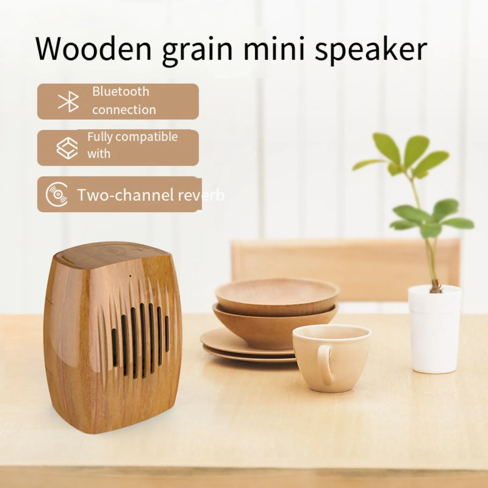 Bluetooth-колонка в ретро-стиле Беспроводная портативная мини-Колонка TWS 3D стерео