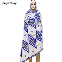 fashion scarf cotton embroidered african women scarf muslim new scarf type big yards outside the scarf bf 170