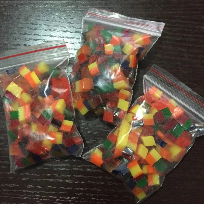 

50g/lot Hot sale Square Water Grow Pearls Balls Water Beads Double Colors Crystal soil plant flower Cultivate SJ011