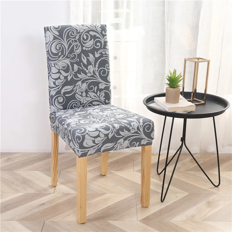 

Dining Chair Covers Universal Size Slipcover Anti-dirty Seat Cover For Dinning Room European Printed Protector Case1/2/4/6 Pack