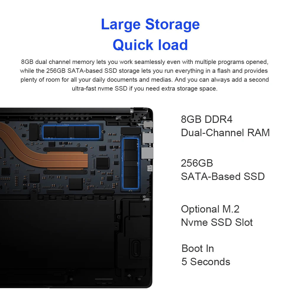 CHUWI AeroBook плюс 15 6 inch в формате 4K UHD Дисплей ноутбук windows10 Intel i5 6287U 8 Гб Оперативная