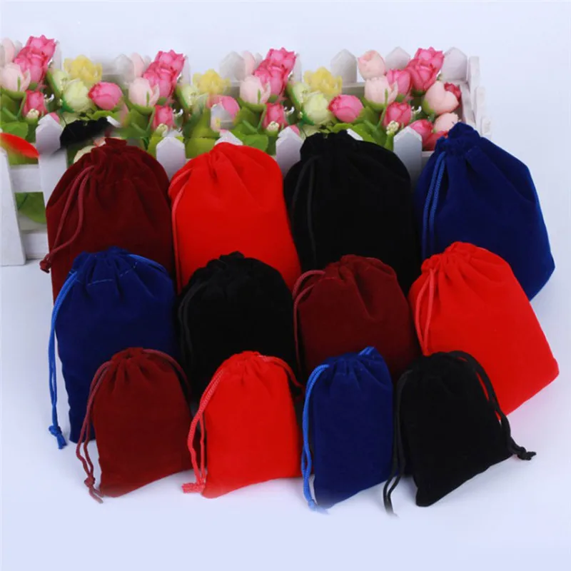 Бархатная сумка для покупок на шнурке 10 шт. Подарочный пакет хранения ювелирных