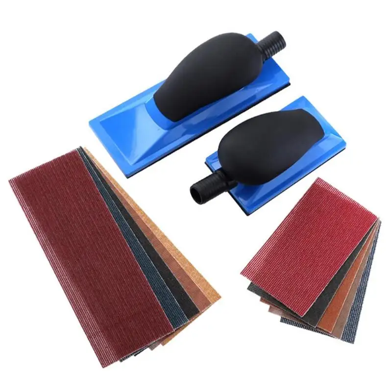 

Sending Pads 1pc Sanding Block Hand Dust Extraction Sanding Grinding Dust Free Abrasive Tool with Mesh Sandpaper Block