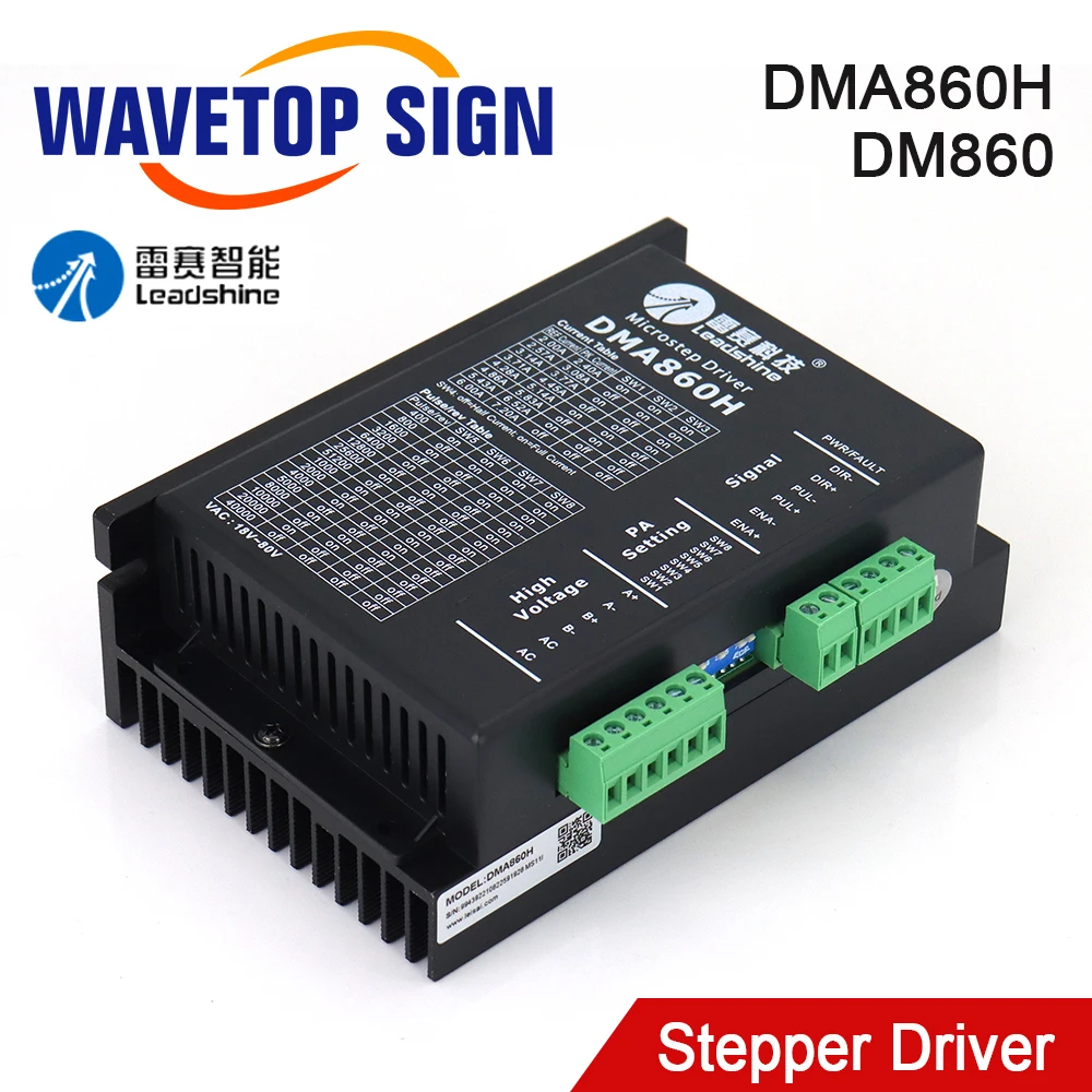 WaveTopSign LeadShine шаговый мотор драйвер DM860 DMA860H 2 Фаза 18 80VAC 4 7.2A для Co2 Лазерная