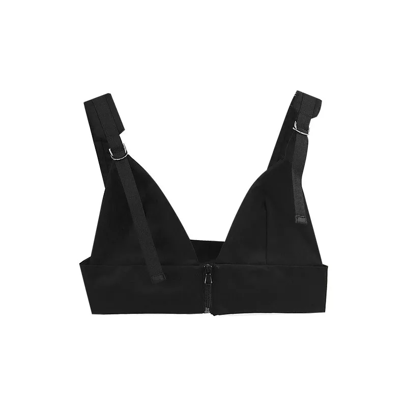 

Street Tube Top Sexy Camisole Irregular Design Sense Black Inverted Triangle Tube Top Vest High Quality Clothes Women 2021 New