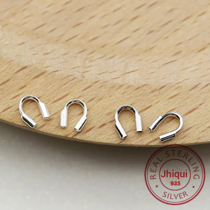 Обжимные соединители из стерлингового серебра 925 пробы застежки и крючки для
