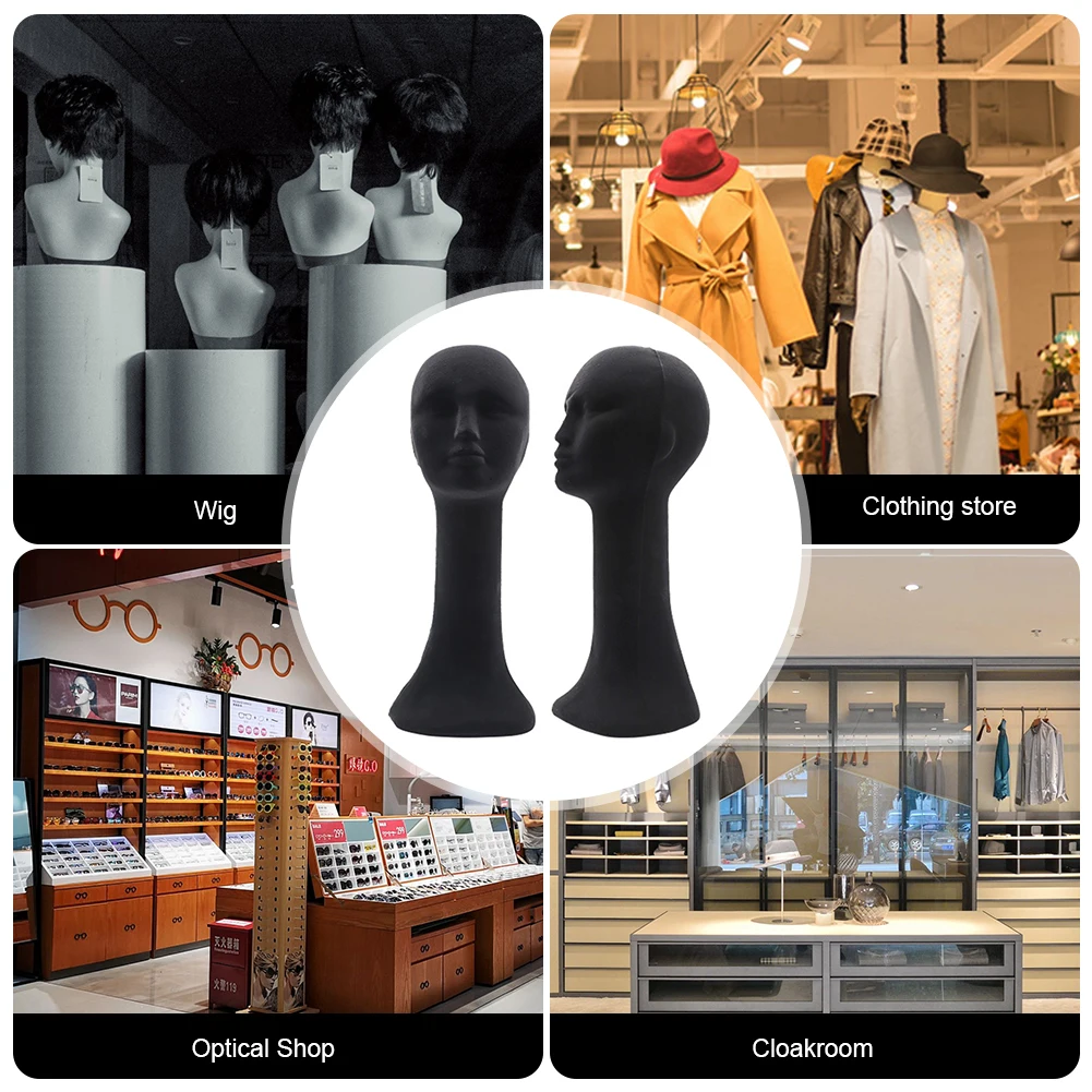 Практичная форма для головы из флокированного пенопласта парики шляпа шарф