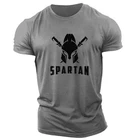 Футболка мужская спартанская с 3D принтом, модная брендовая футболка в стиле Харадзюку