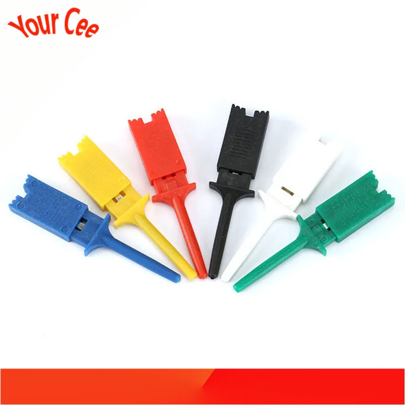 12 шт. мини-захват тестовый крюк зажим зонд Aligator для SMD IC тест зажимы крючок