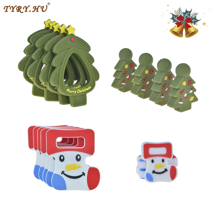 

1/5 шт., силиконовые подвески для рождественской елки