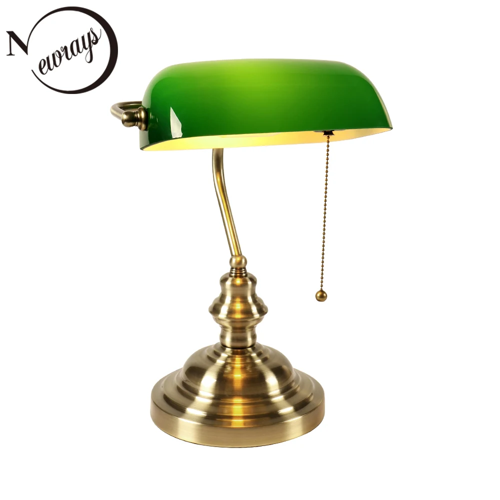 

Blue/green/amber/white bedroom bedside table office retro glass LED decorate desk lamp stained glass lampshade