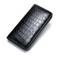 mens wallet business genuine leather clear fashion clutch bag trend clip black purse wholesale portemonnee vrouwen portfel men