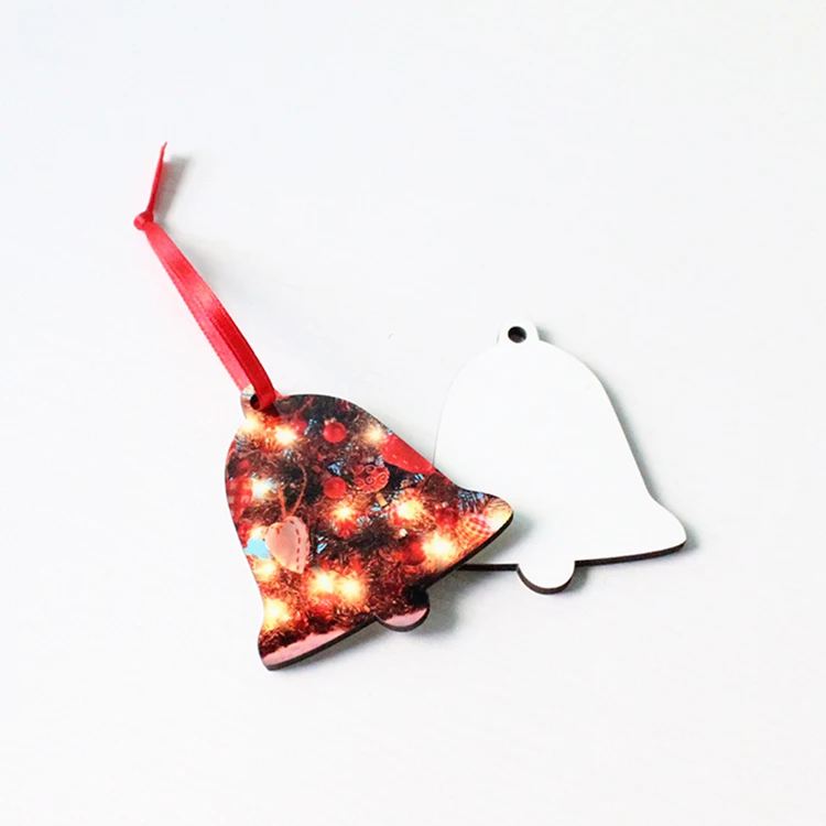 100 шт./лот сублимационная печать на рождественской елке украшение подвеска из МДФ