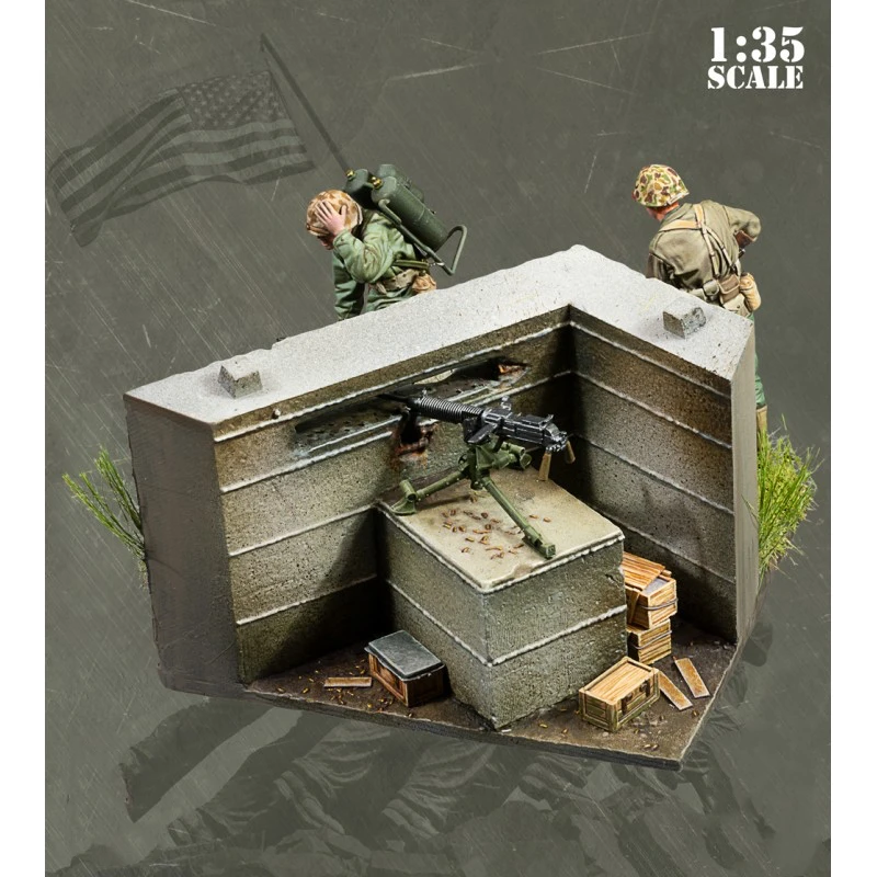 Фигурка GK из 1/35 смолы включает 2 фигурки и декорации бункерный Пробег