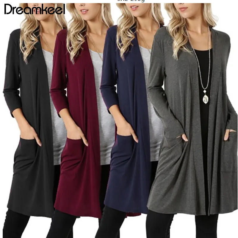 Кардиган женский вязаный с длинным рукавом осень размера плюс г. |