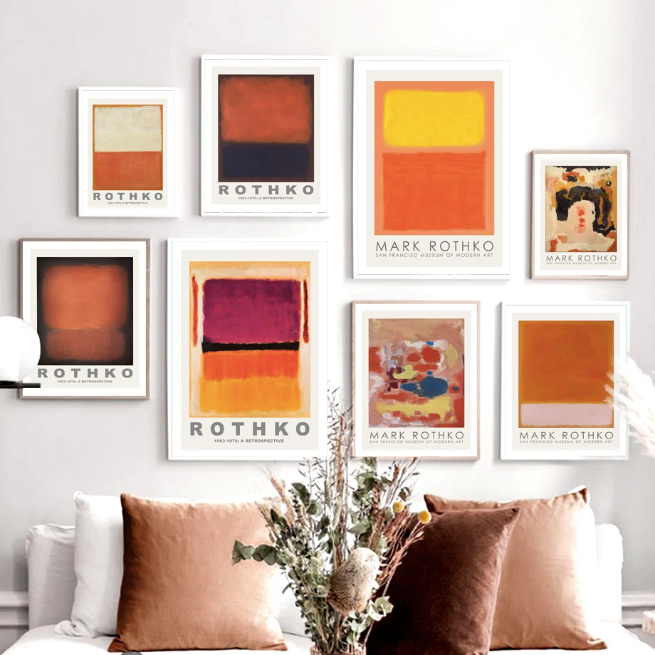 

Mark Rothko Color Block Modular Wall Art Canvas Painting Nordic Posters And Prints Wall Pictures For Living Room Minimalist Deco