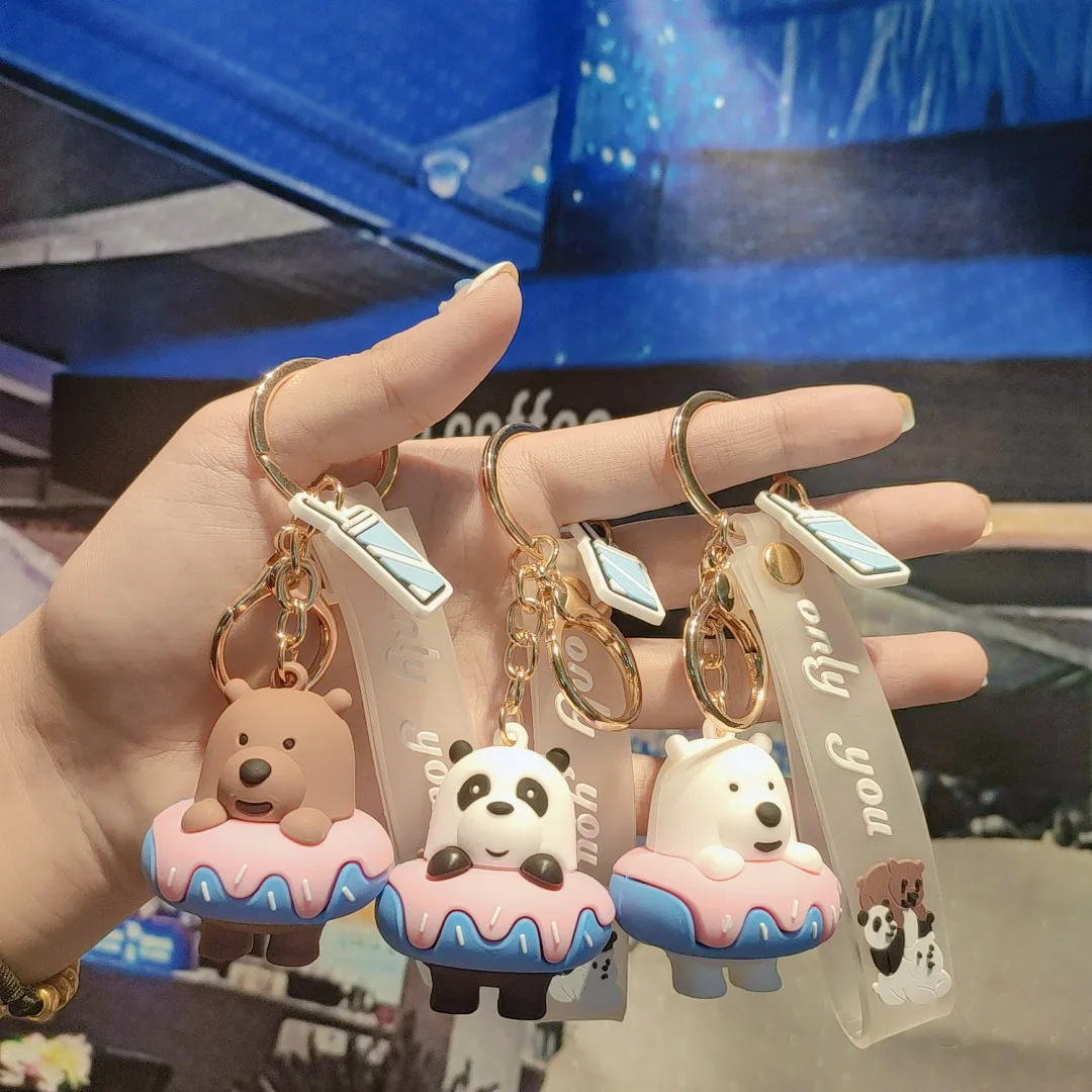 

Our Bear Cute Doll Key chain Digital Toy Grizzly Bear Green Bear Cosplay Keychains Pendant Accessories Children Gift key
