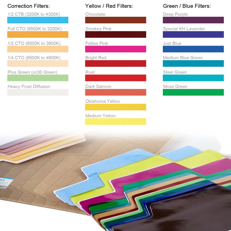 flash diffuser DSLR зеркальная камера новые флэш вспышки цветные гели фильтр 20 шт. Selens SE CG20