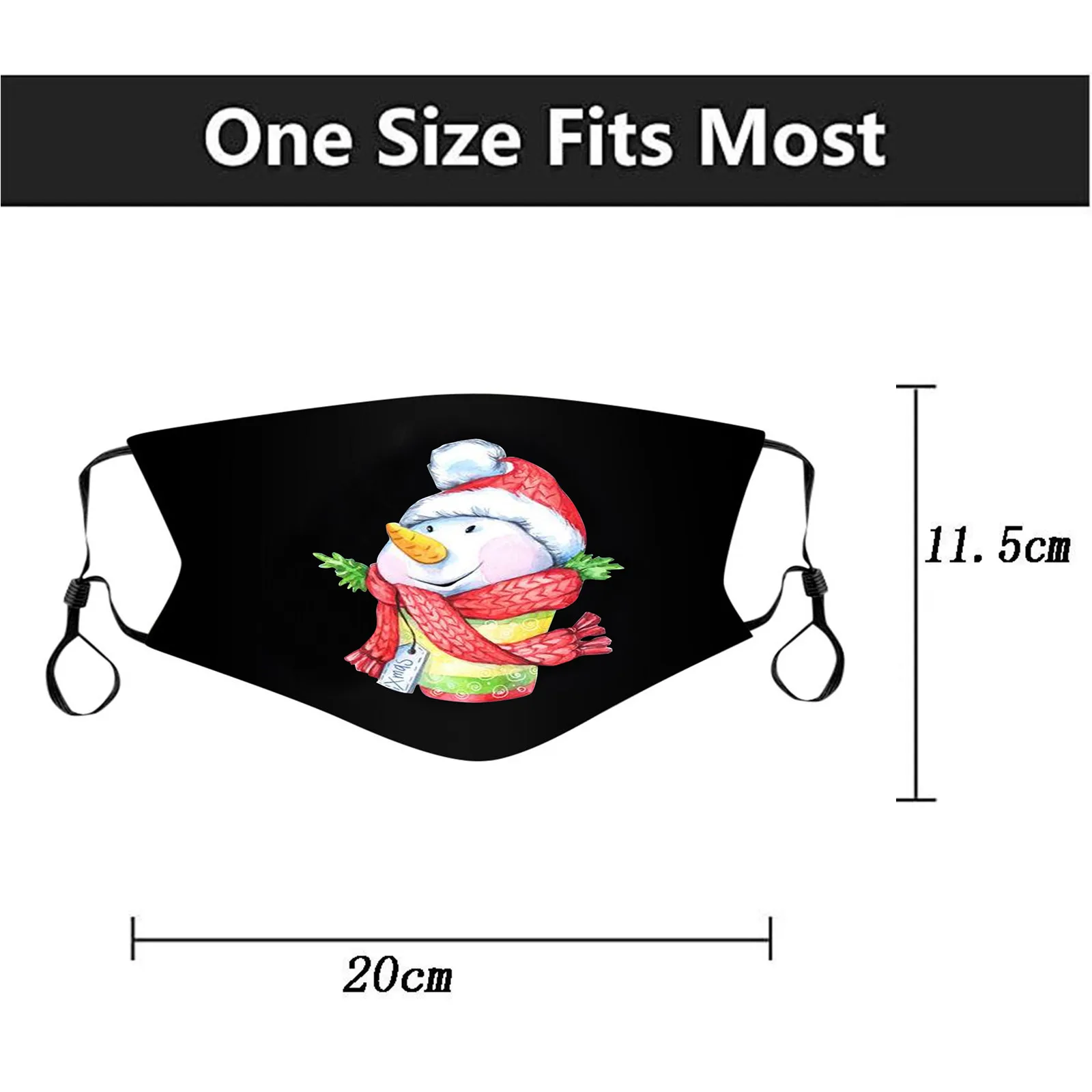 

Unisex Adult Christmas Face Mask Breathable Washable Reusable Windproof Dustproof Black Mask For Cosplay Party mascarillas