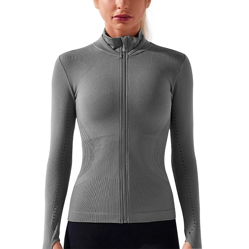 

Одежда для йоги осенняя спортивная куртка женский быстросохнущий кардиган на молнии для тренировок в тренажерном зале облегающие зимние т...