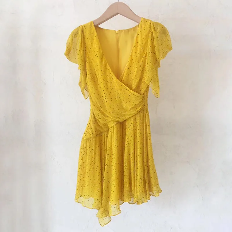 Женское асимметричное платье TWOTWINSTYLE Повседневное мини с v образным вырезом